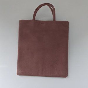 Baggu Mini Flat Leather Tote